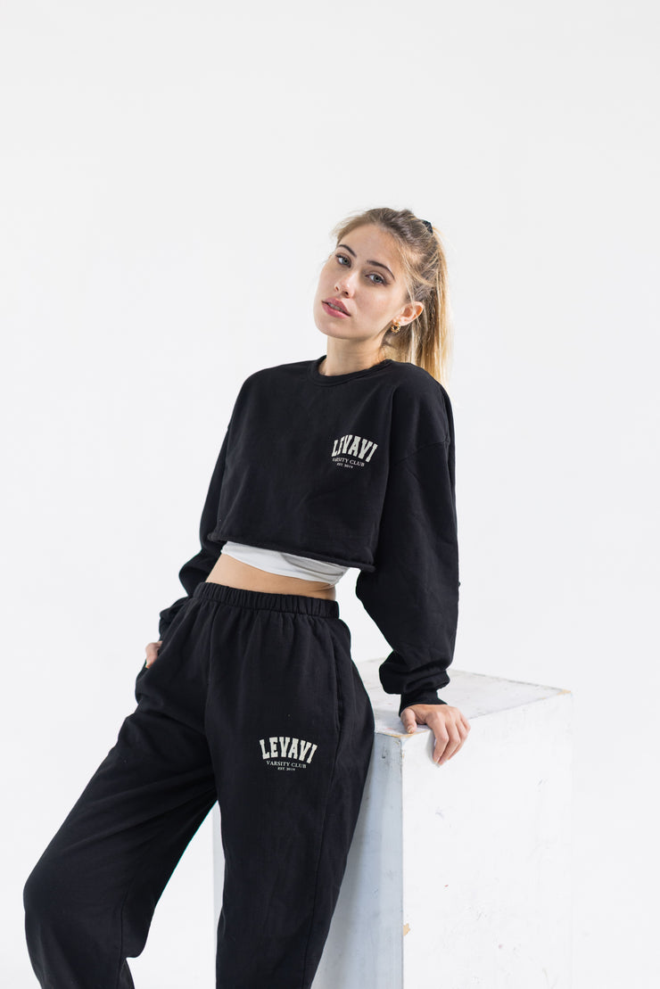 Varsity Club Cropped Crewneck