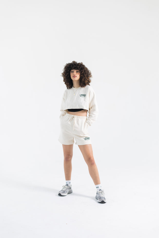 Varsity Club Cropped Crewneck