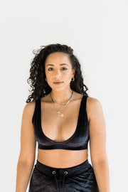 Velour Plunge Bralette