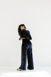 Velour Wide Leg Pant