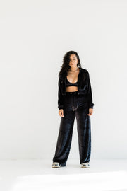 Velour Wide Leg Pant