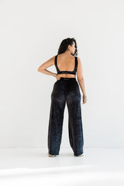 Velour Wide Leg Pant