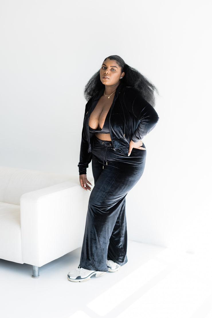 Velour Wide Leg Pant